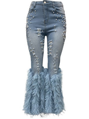 Cynthia Flare Feather Jeans