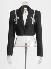 Olivia Rhinestone Bow Mini Skirt Set Fashion Closet Clothing