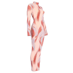 Optical Illusion Maxi Dress Fashion Closet Clothing