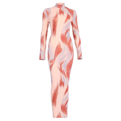 Optical Illusion Maxi Dress Fashion Closet Clothing