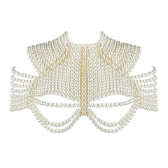 Pearl Bustier Beaded Crop Top Fashion Closet Clothing