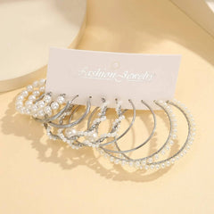 Pearl Earrings Set Fashion Closet Clothing