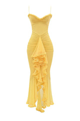 Radiant Ruffled Maxi Dress Fashion Closet Clothing