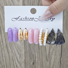 Retro Earrings Set Fashion Closet Clothing