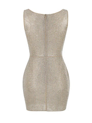 Rhinestone Cutout Bodycon Mini Dresses Fashion Closet Clothing