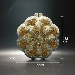 Floral Crystal Clutch Purse