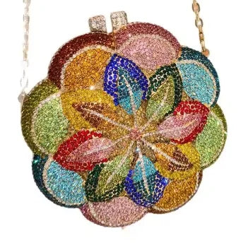 Pochette Fleurie en Cristal