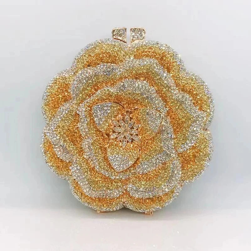 Pochette Fleurie en Cristal