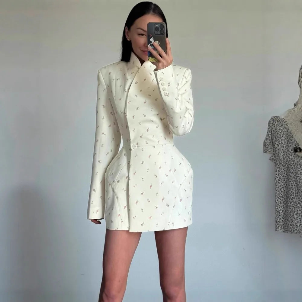 Robe blazer fleurie