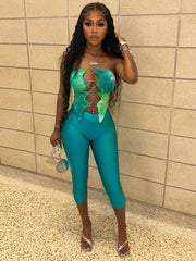 Metal Rings Pants Set