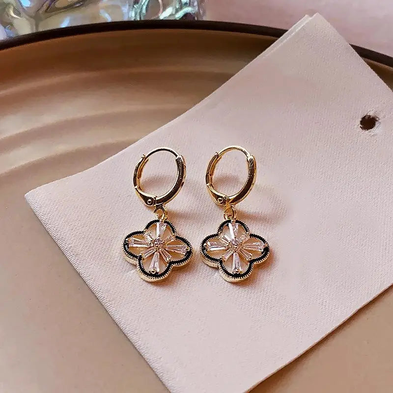 Leaf Clover Dangle Earrings