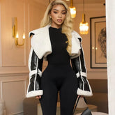 Fur Collar Crop Jacket