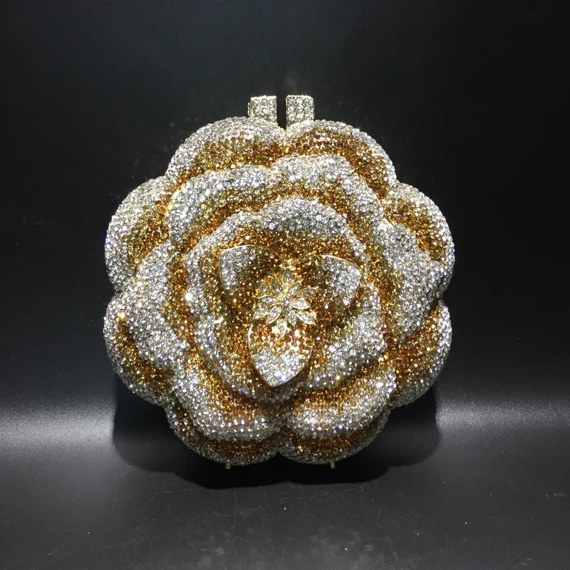 Pochette Fleurie en Cristal