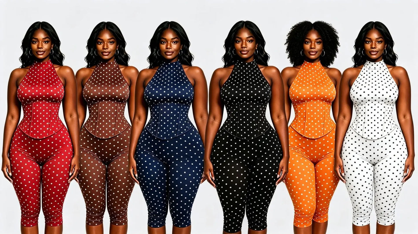 Polka Dot Corset Romper