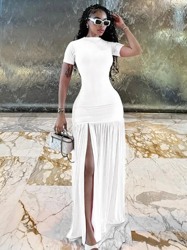 Robe longue volantée Yvana