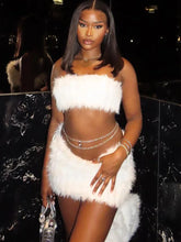 Taylor Fur Mini Skirt Set