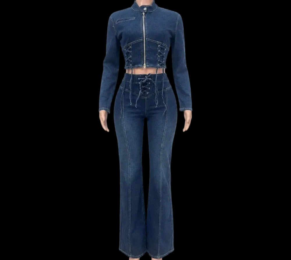 Matilda Flare Denim Set