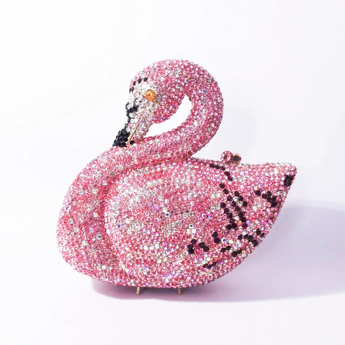 Swan Rhinestone Clutch Purse