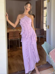 Kelsi Chiffon Ruffle Maxi Dress