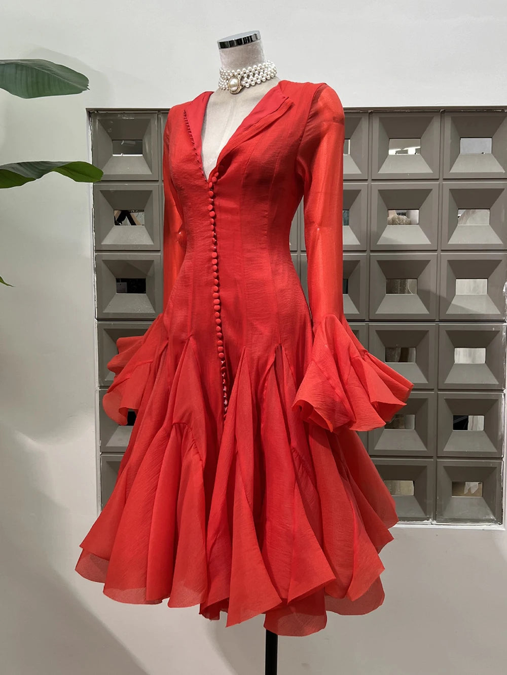 Robe midi évasée Lory Peated