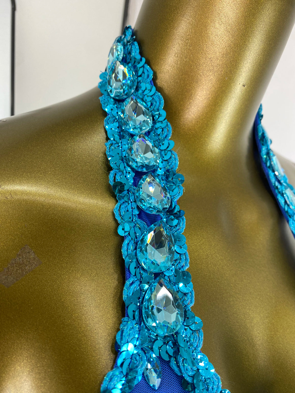 Robe longue sans dos Blue Luxe