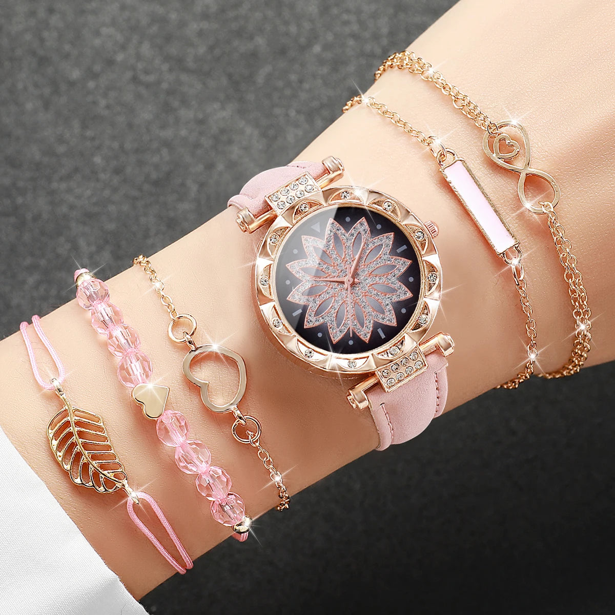 6PCS/Set Watch Bracelet Set(Without Box)