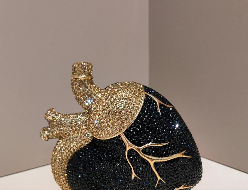 Pochette Cœur Strass