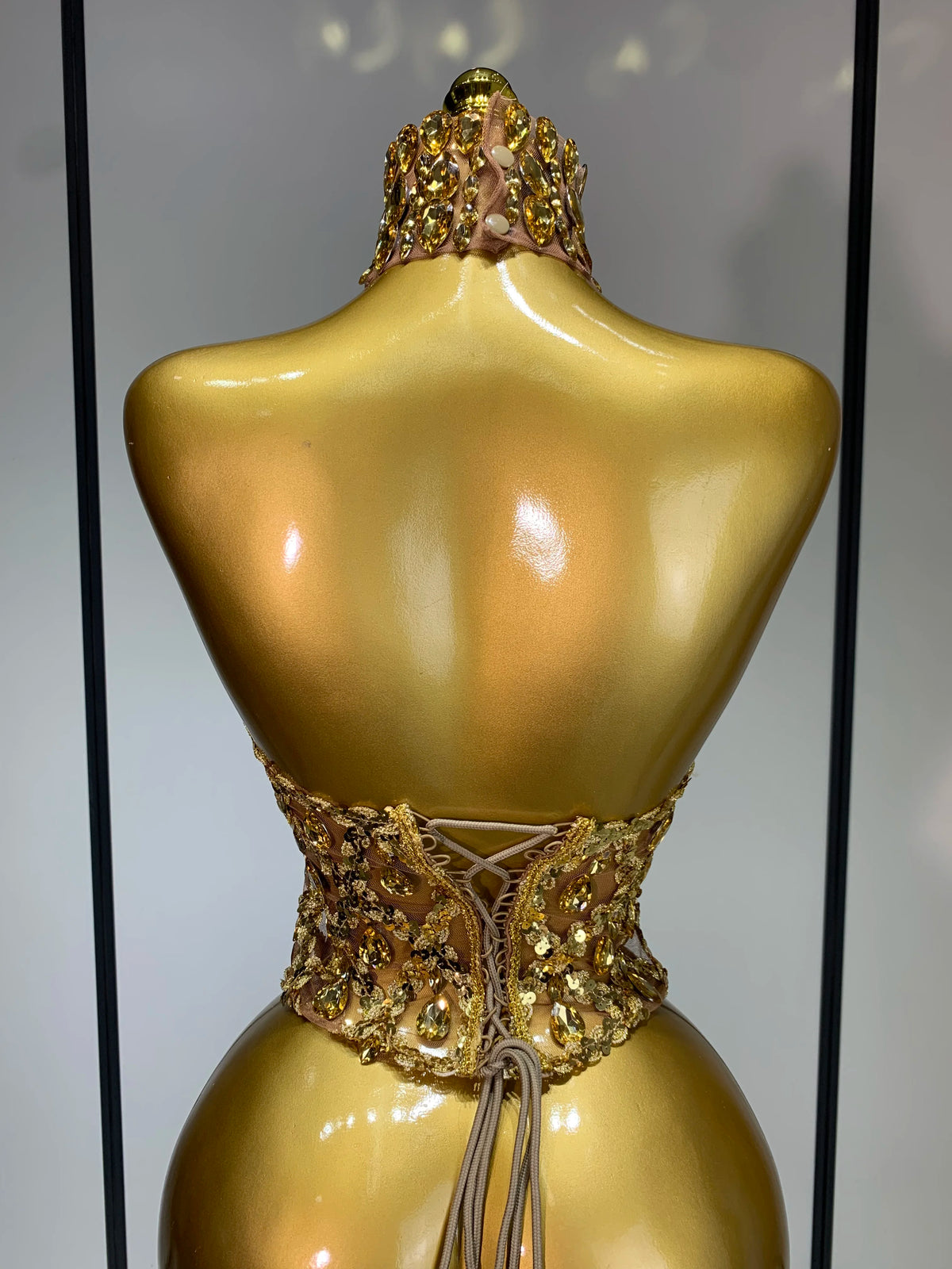 Shining Star Rhinestone Mesh Top