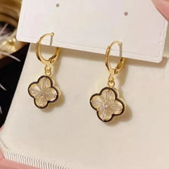 Leaf Clover Dangle Earrings