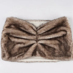 Furry Pleated Mini Skirt