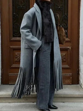 Wool Tassel Hem Coat
