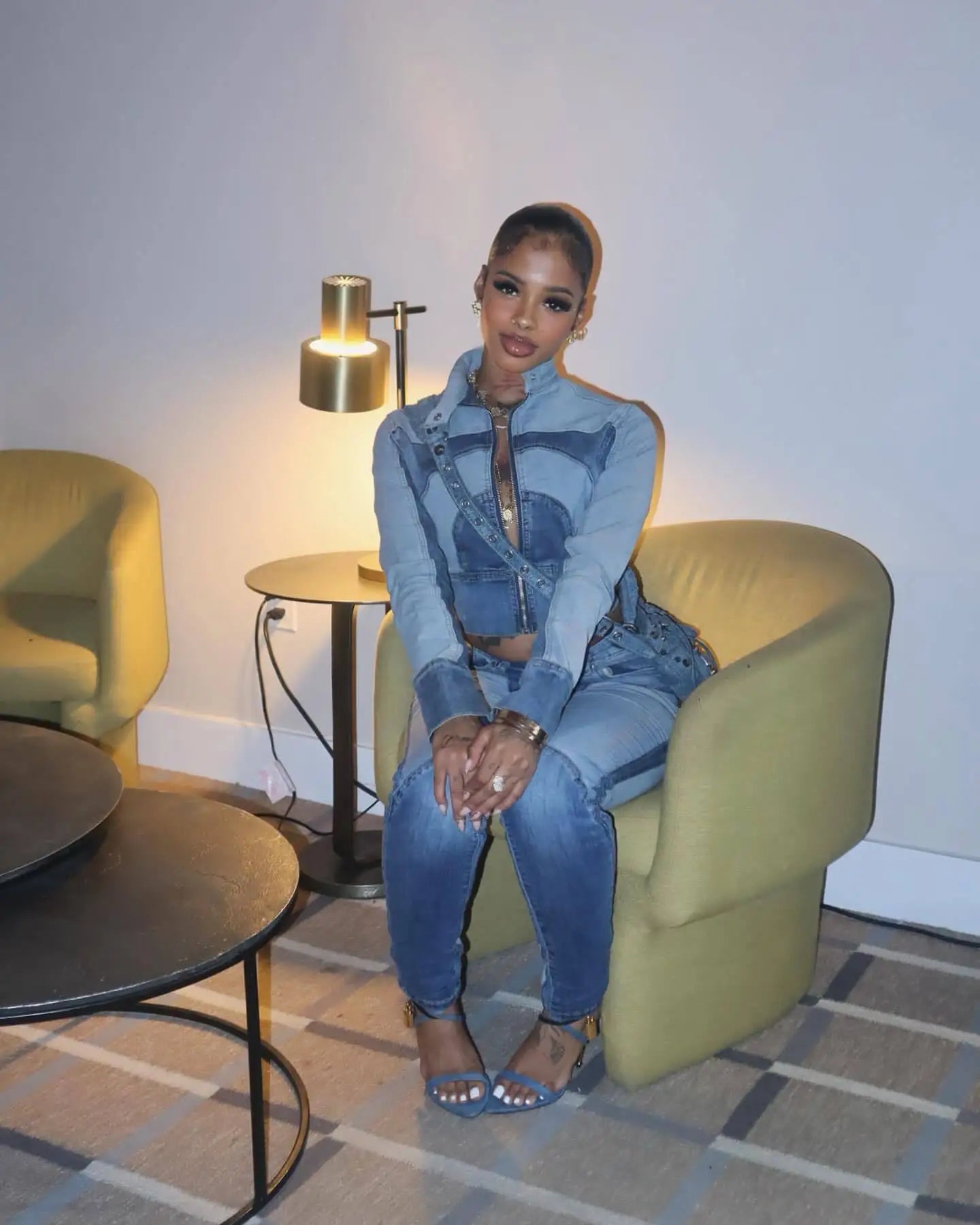 Shya Tracksuit Denim Set