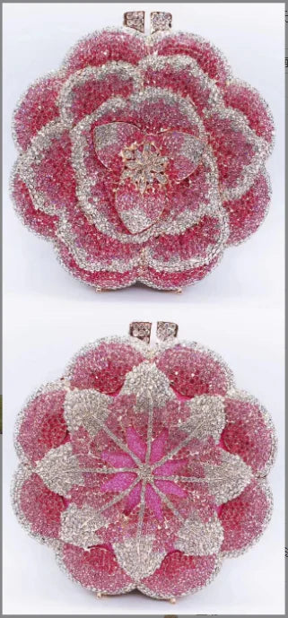 Pochette Fleurie en Cristal