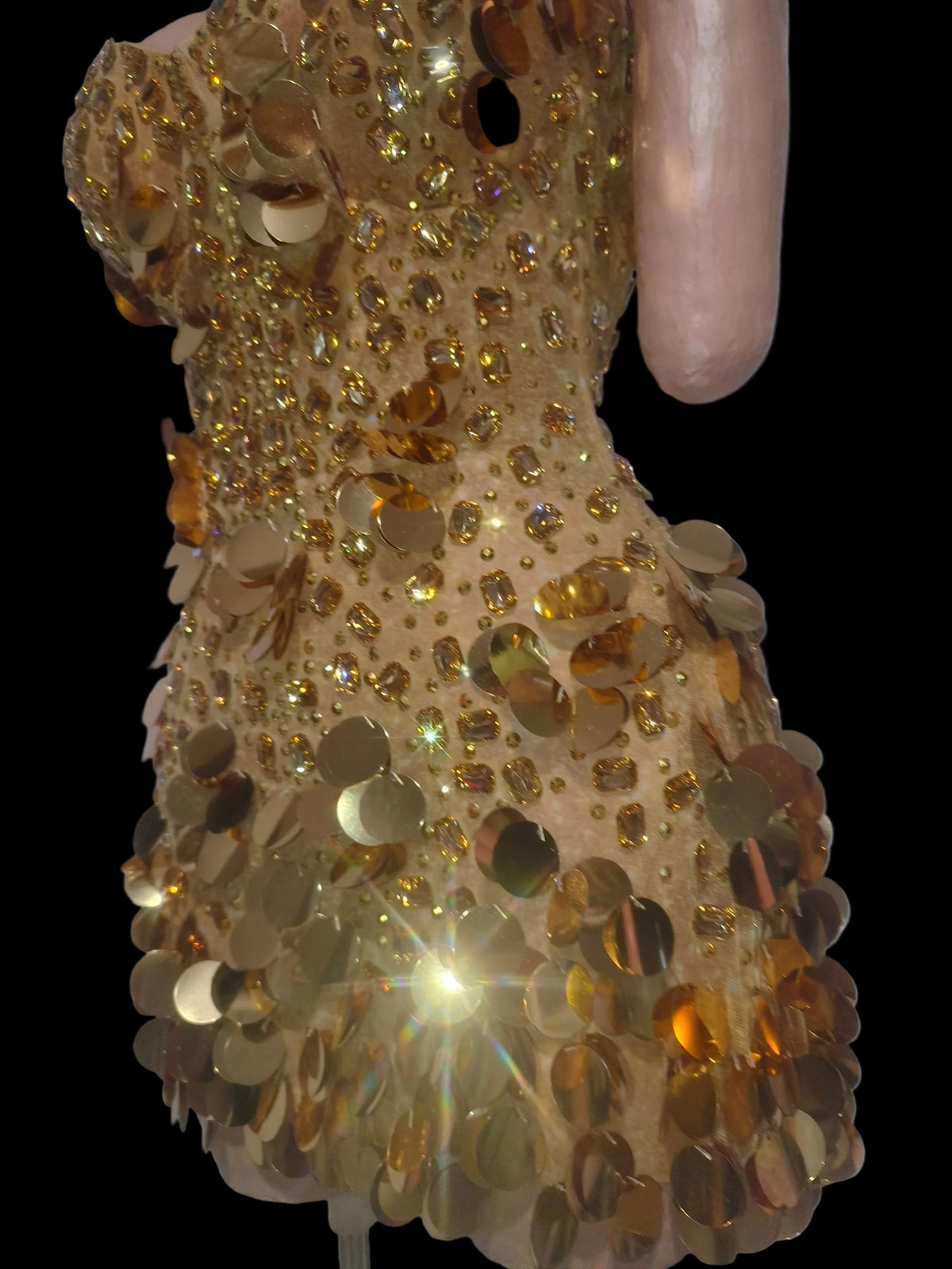 Esther Sequins Mesh Mini Dress