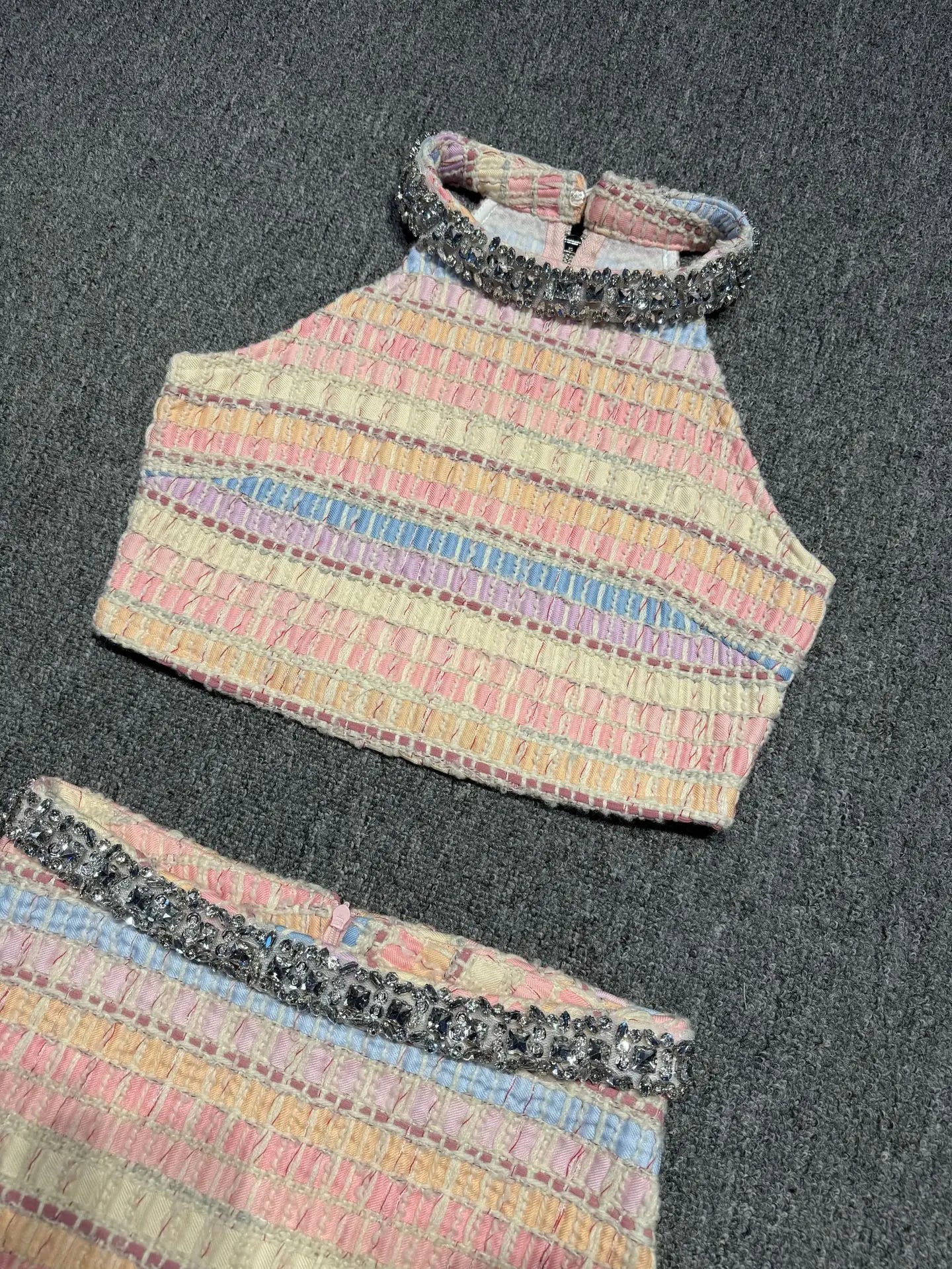 Viana Tweed Mini Skirt Set