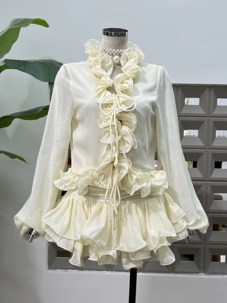 Ensemble mini-jupe Abella Ruffles