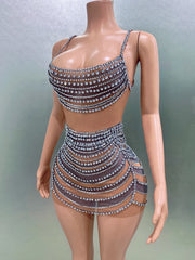 Shinning Diamond Mini Dress