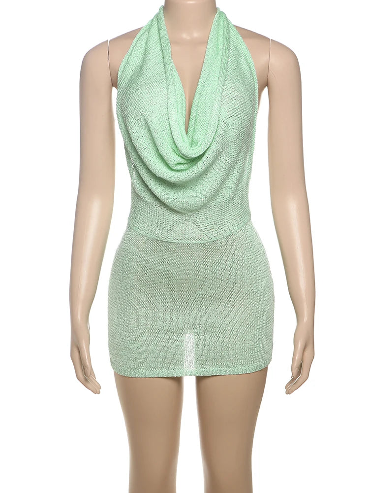 Cynn Crochet Mini Dress