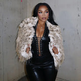 Leopard Fur Plush Coat