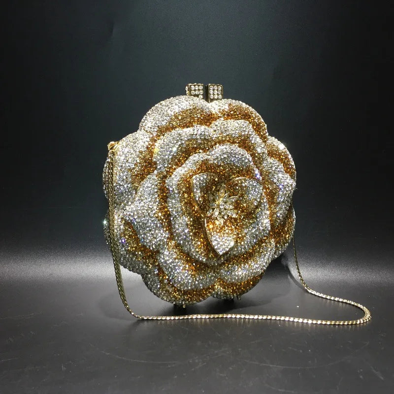 Pochette Fleurie en Cristal