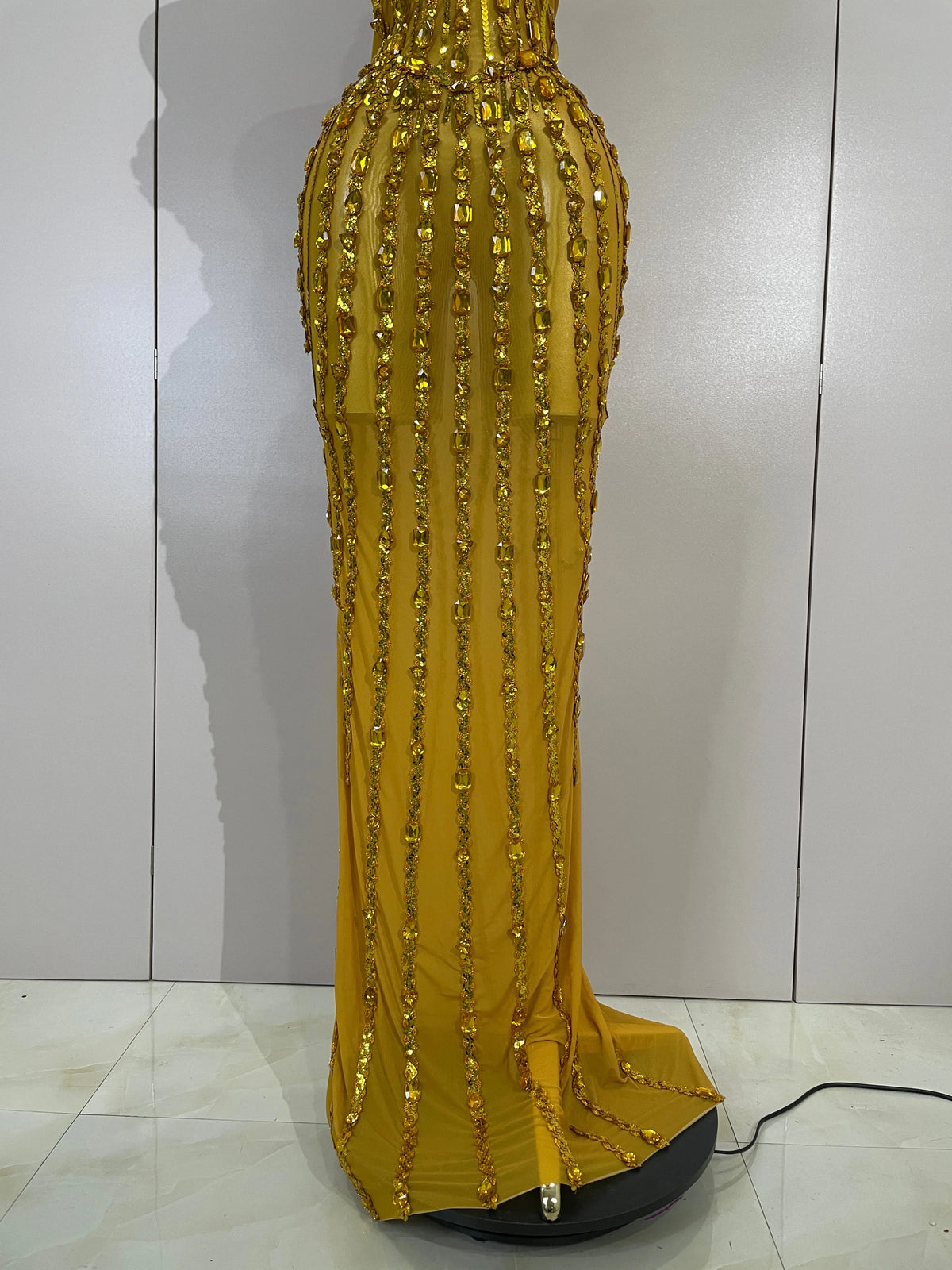 Atacia Elegant Mesh Maxi Dress