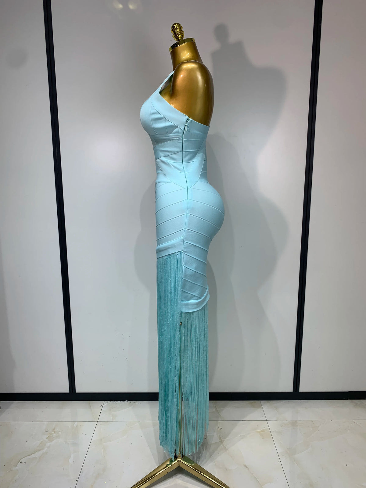 Robe longue à bandage Lauren Tassel
