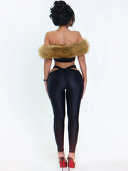 Vanna Fur Pants Set