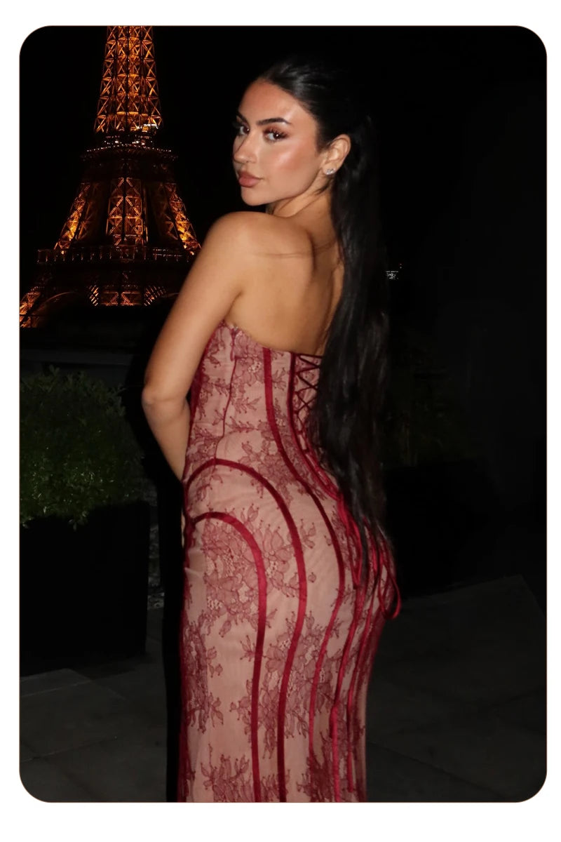 Robe longue corset-bustier Kerry