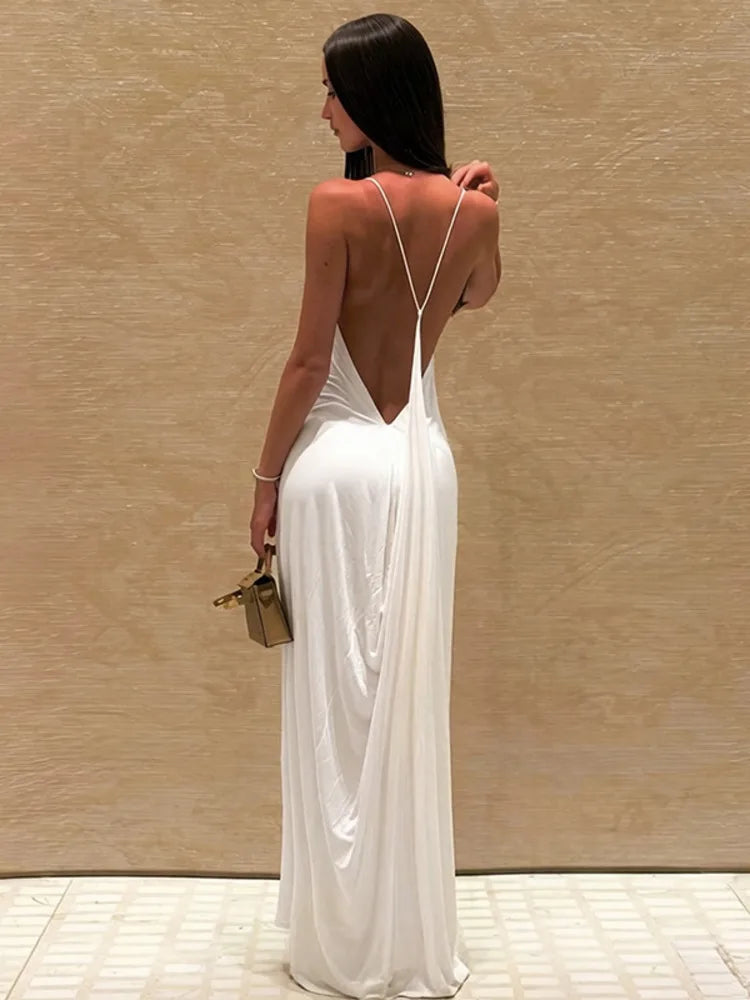 backless draped maxi dress Liza – Fashion Closet Clothing %0D%0AYKK%20zipper%20(known%20as%20the%20most%20durable%20and%20reliable%20zippers%20manufactured%20today) PROM EDIT Fashion nova Champagne Satin Dress - Color:Pine Tree