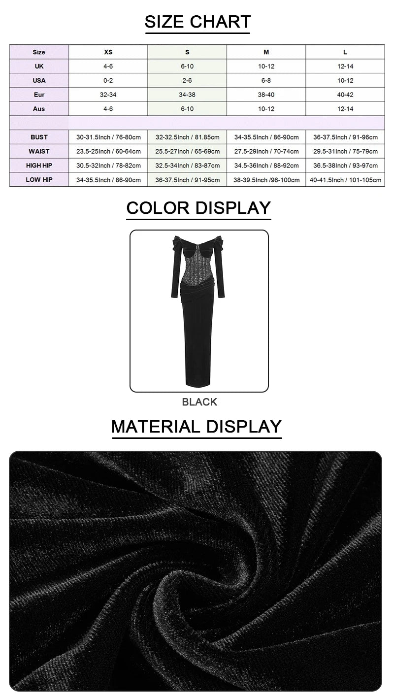 Porsha Satin Sequins Maxi Dress