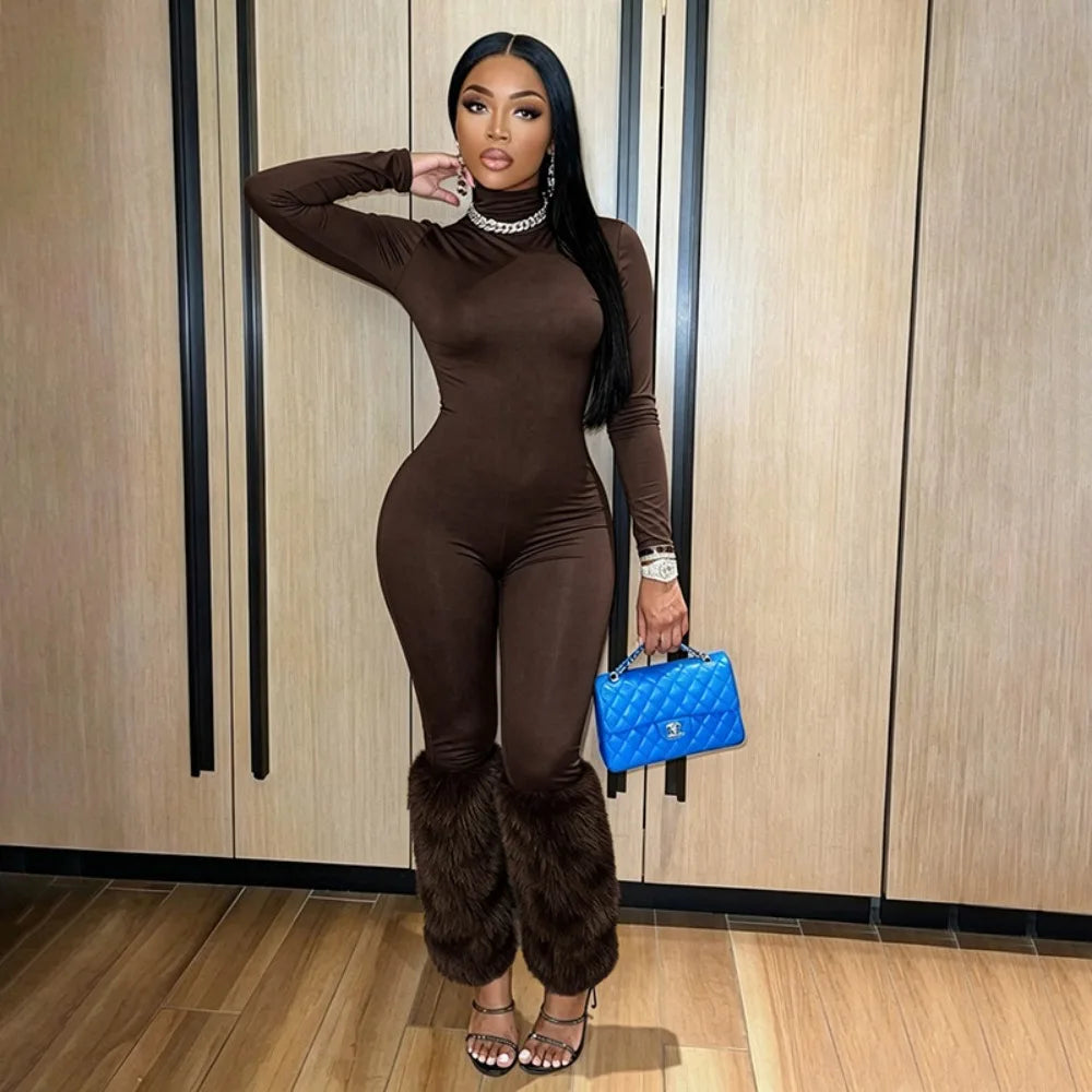 Solange Fur Jumpsuit