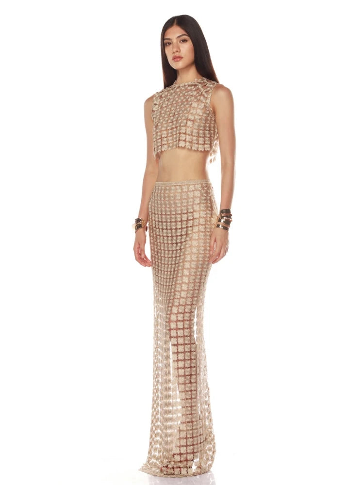 Ensemble jupe en satin