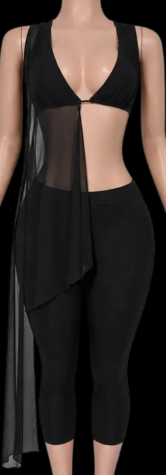 Melynda Mesh Capri Set