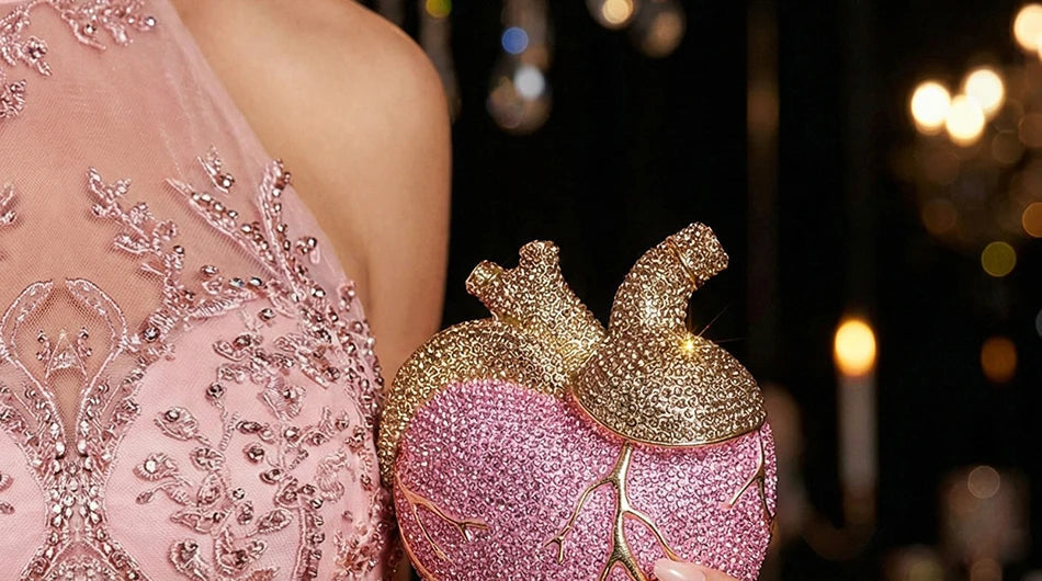 Pochette Cœur Strass